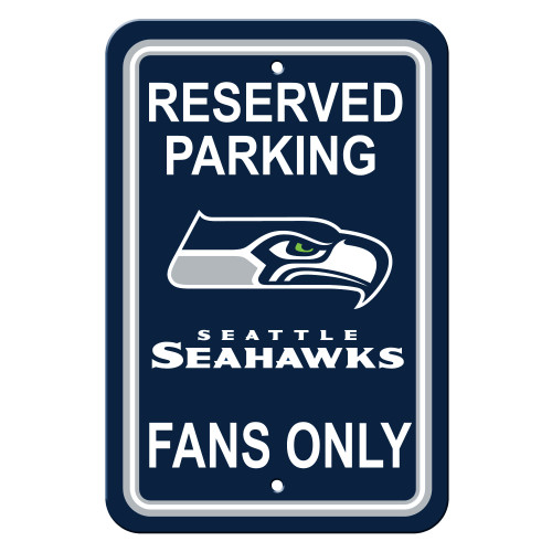 Seattle Seahawks 12 in. x 18 in. Plastic Reserved Parking Sign