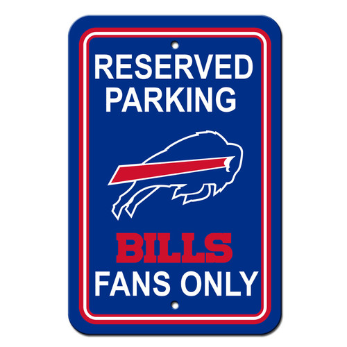 Buffalo Bills 12 in. x 18 in. Plastic Reserved Parking Sign