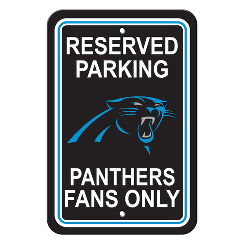 Carolina Panthers 12 in. x 18 in. Plastic Reserved Parking Sign