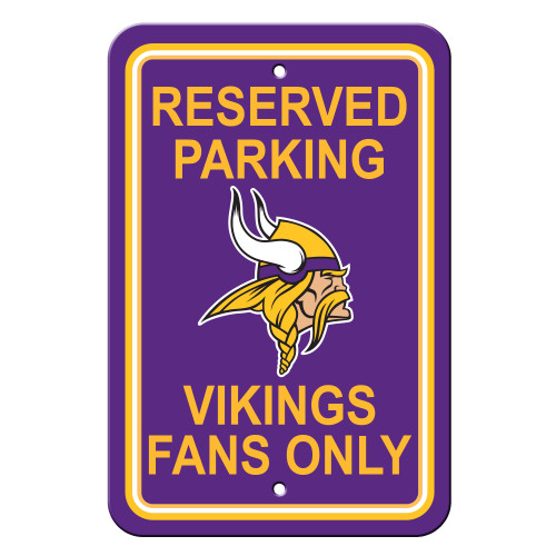 Minnesota Vikings 12 in. x 18 in. Plastic Reserved Parking Sign