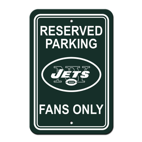 New York Jets 12 in. x 18 in. Plastic Reserved Parking Sign