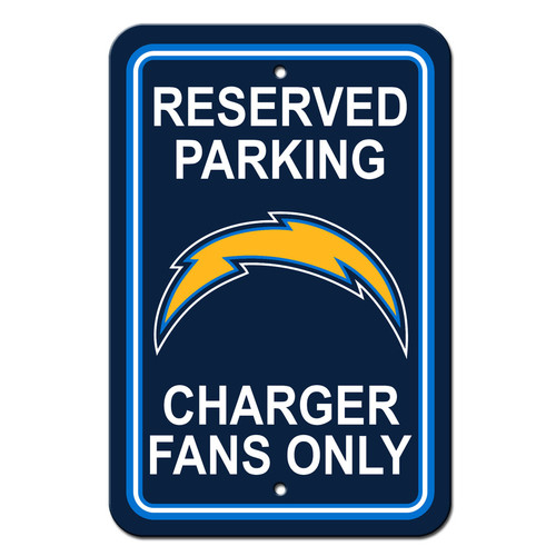 Los Angeles Chargers Sign 12 in. x 18 in. Plastic Reserved Parking Sign