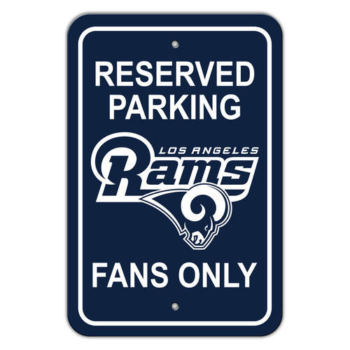 Los Angeles Rams Sign 12 in. x 18 in. Plastic Reserved Parking Sign