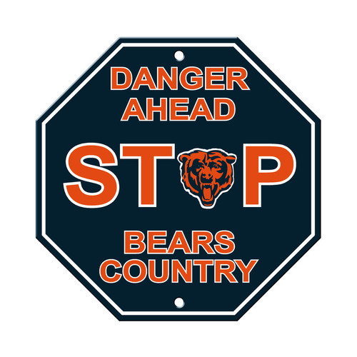 Chicago Bears Sign 12x12 Plastic Stop Sign