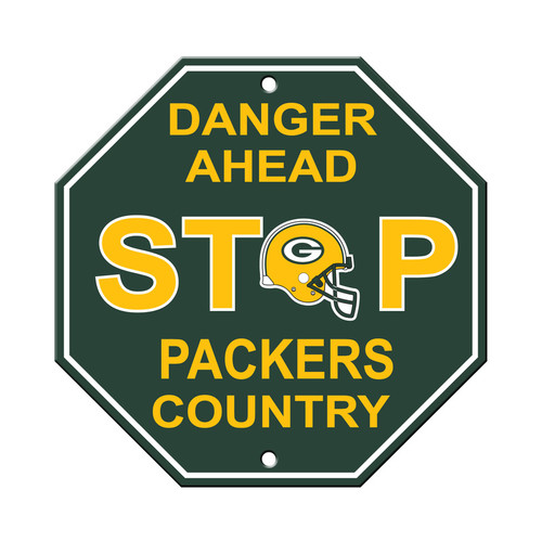 Green Bay Packers Sign 12x12 Plastic Stop Sign