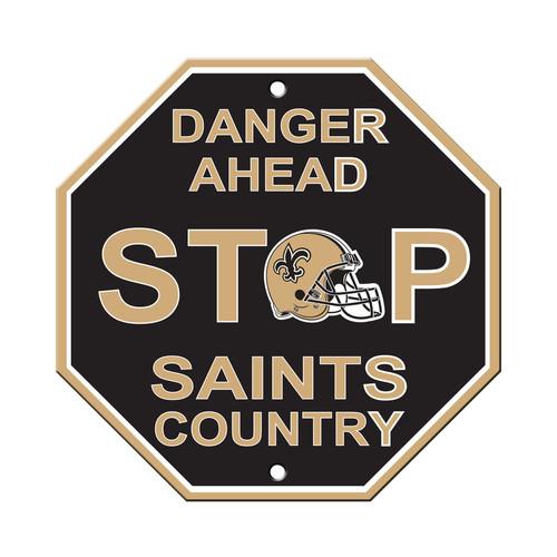 New Orleans Saints Sign 12x12 Plastic Stop Sign
