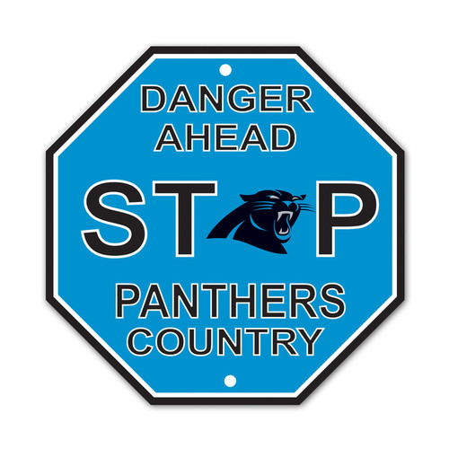 Carolina Panthers Sign 12x12 Plastic Stop Sign