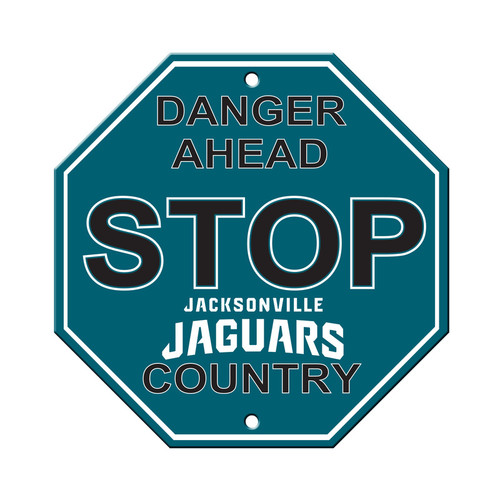 Jacksonville Jaguars Sign 12x12 Plastic Stop Sign