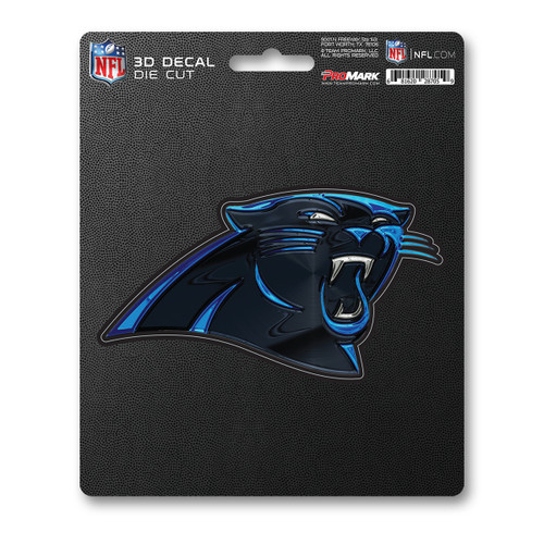 Carolina Panthers 3D Decal Panther Primary Logo Black & Blue