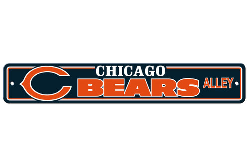 Chicago Bears Sign 4x24 Plastic Street Sign