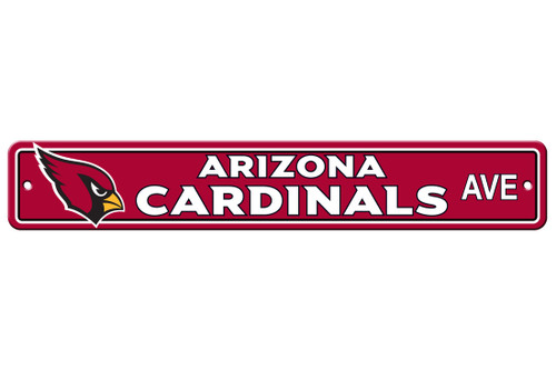 Arizona Cardinals Sign 4x24 Plastic Street Sign
