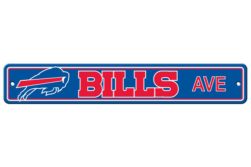 Buffalo Bills Sign 4x24 Plastic Street Sign