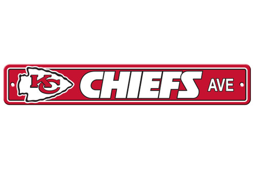 Kansas City Chiefs Sign 4x24 Plastic Street Sign