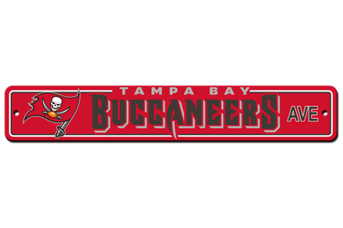 Tampa Bay Buccaneers Sign 4x24 Plastic Street Sign
