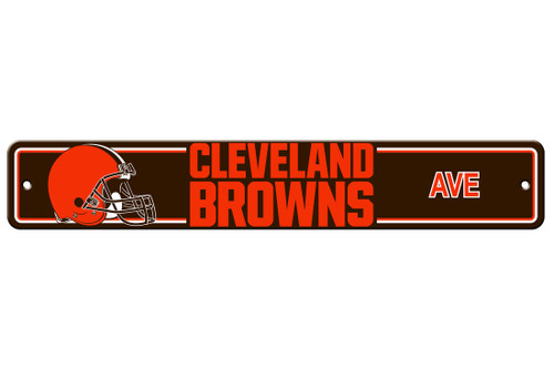 Cleveland Browns Sign 4x24 Plastic Street Sign