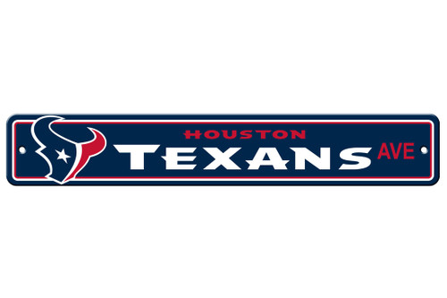Houston Texans Sign 4x24 Plastic Street Sign