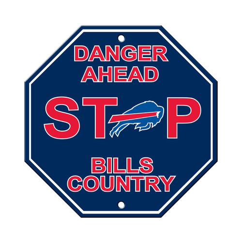 Buffalo Bills Sign 12x12 Plastic Stop Sign