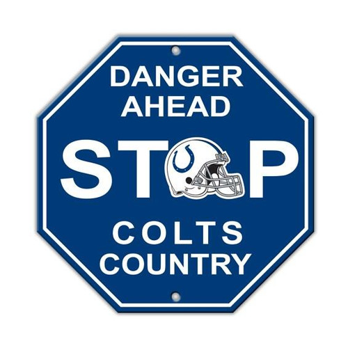 Indianapolis Colts Sign 12x12 Plastic Stop Sign