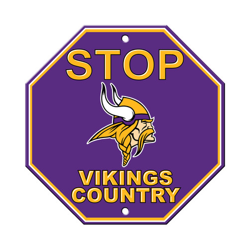 Minnesota Vikings Sign 12x12 Plastic Stop Sign