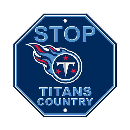 Tennessee Titans Sign 12x12 Plastic Stop Sign