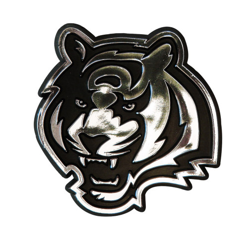 Cincinnati Bengals Molded Chrome Emblem "Tiger Head" Alternate Logo Chrome