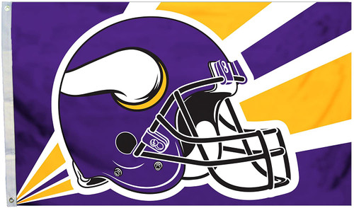 Minnesota Vikings Flag 3x5 Throwback Helmet