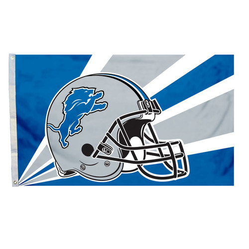 Detroit Lions Flag 3x5 Helmet Design