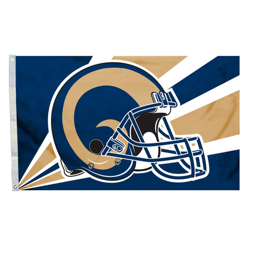 Los Angeles Rams Flag 3x5 Helmet Design