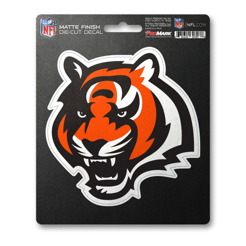 Cincinnati Bengals Matte Decal "Tiger Head" Logo Orange & Black