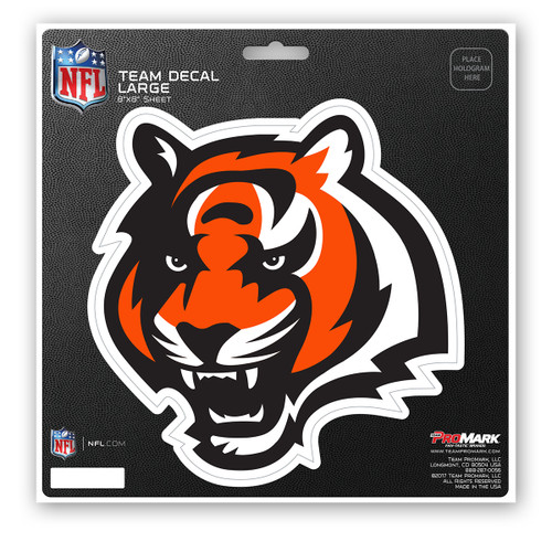 Cincinnati Bengals Large Decal "Tiger Head" Logo Orange & Black