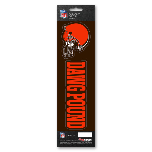 Cleveland Browns Team Slogan Decal Primary Logo & Team Slogan Orange & Brown