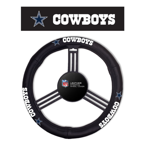 Dallas Cowboys Steering Wheel Cover Leather Style