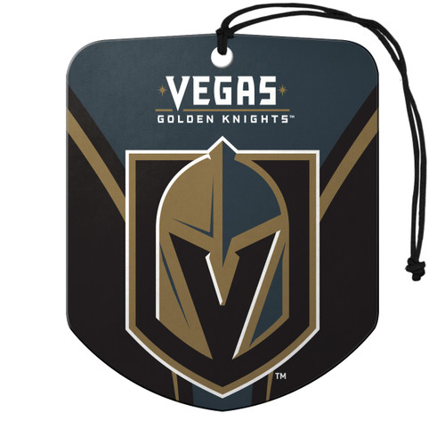 Vegas Golden Knights Air Freshener 2-pk "Knight Helmet" Logo & Wordmark