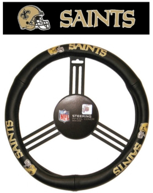 New Orleans Saints Steering Wheel Cover Leather Style