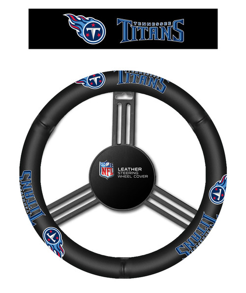 Tennessee Titans Steering Wheel Cover Leather Style