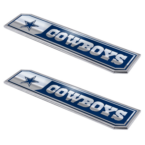 Dallas Cowboys Embossed Truck Emblem 2-pk Primary Logo & Wordmark Blue