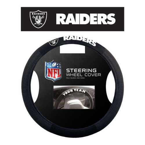 Las Vegas Raiders Steering Wheel Cover Mesh Style