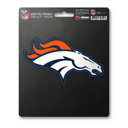 Denver Broncos Matte Decal Bronco Head Primary Logo Orange, Blue