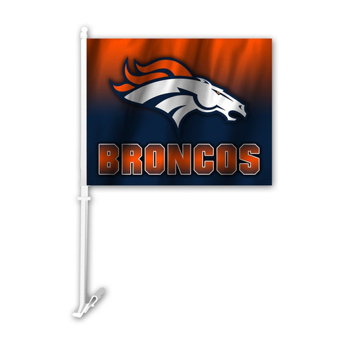 Denver Broncos Flag Car Style Ombre Design Design