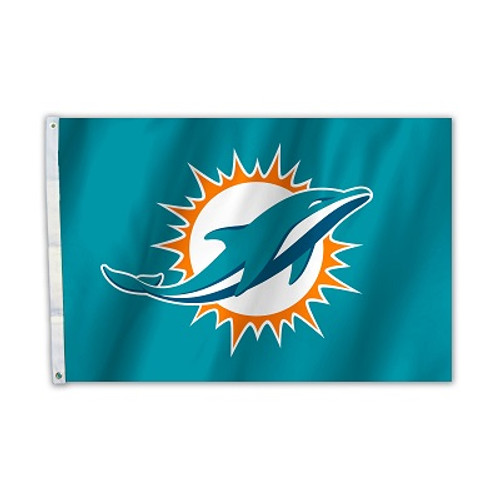 Miami Dolphins 2 Ft. X 3 Ft. Flag W/Grommetts