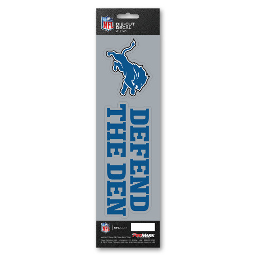 Detroit Lions Team Slogan Decal Primary Logo & Team Slogan Blue & Gray