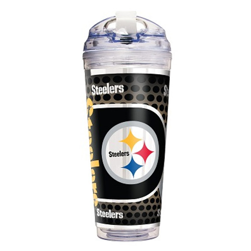 Pittsburgh Steelers 24 Oz. Acrylic Tumbler w/ Straw