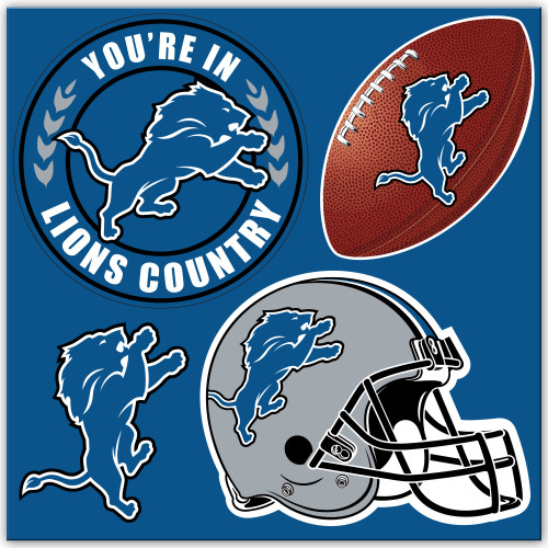 Detroit Lions 4 Piece Magnet Set