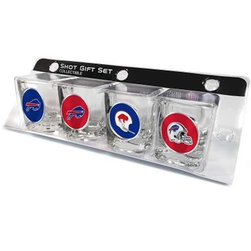 Buffalo Bills 4 Piece Shot Glass Set