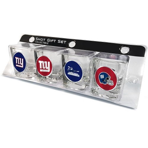 New York Giants 4 Piece Shot Glass Set