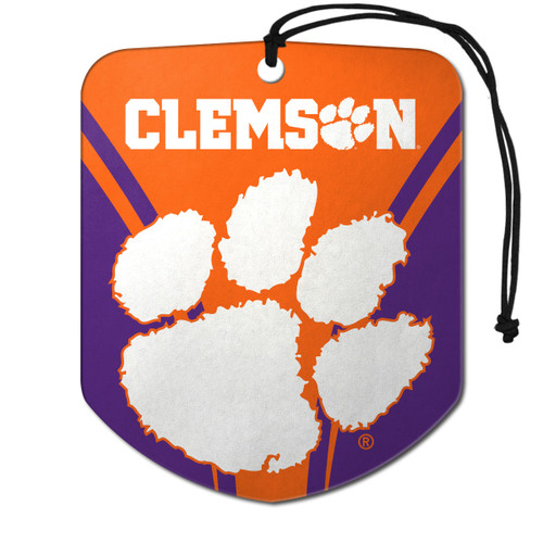 Clemson Tigers Air Freshener 2-pk "Paw Print" Logo & Wordmark