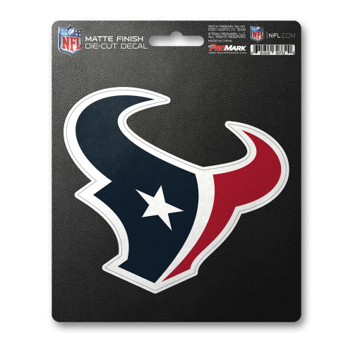 Houston Texans Matte Decal "Bull Head" Primary Logo Blue & Red