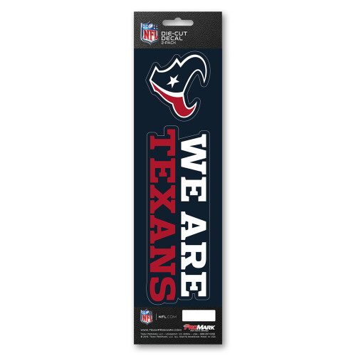 Houston Texans Team Slogan Decal Primary Logo & Team Slogan Blue, Red