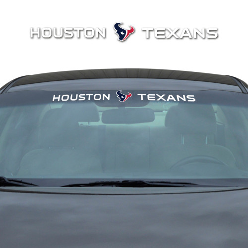 Houston Texans Windshield Decal Primary Logo and Team Wordmark White