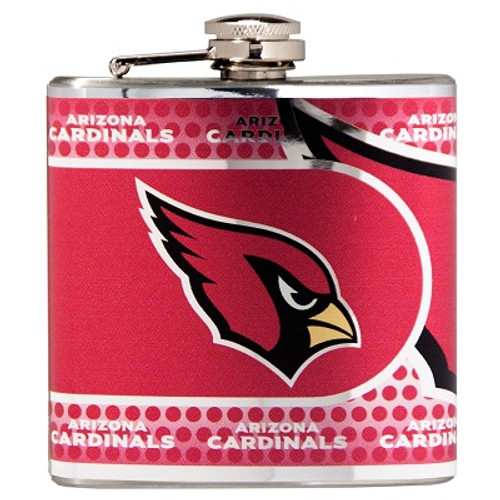Arizona Cardinals Stainless Steel 6 oz. Flask with Metallic Graphics